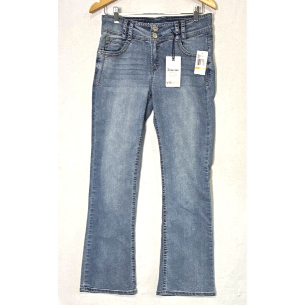 WallFlower NWT The Luscious Curvy Fit Bootcut Jeans Jrs Sz 7 Light Wash Stretch